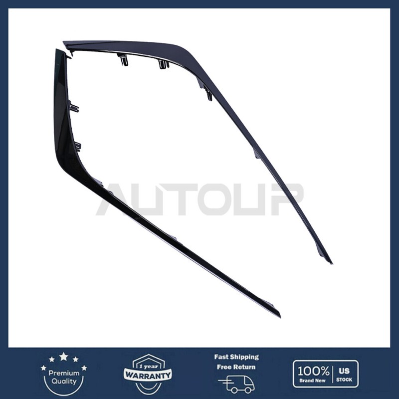 2PCS For Nissan Altima 2023-2024 LH＆RH Front Grille Molding Trims Gloss Black