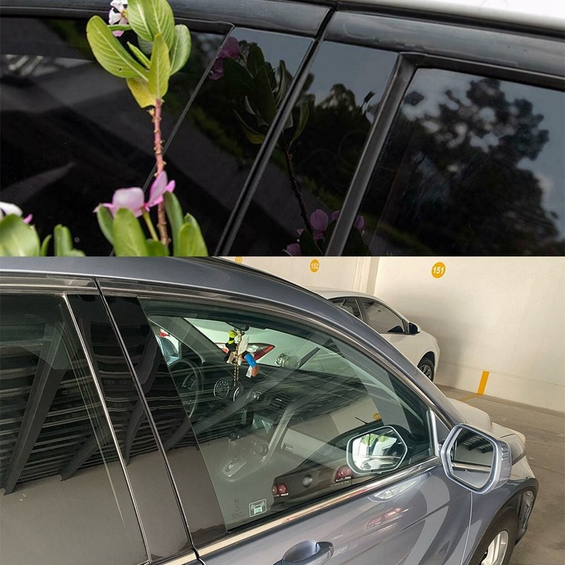 Fit TOYOTA For RAV4 20pc 2019-2021 Black Gloss Pillar Posts Door Trim Window EXV gallery