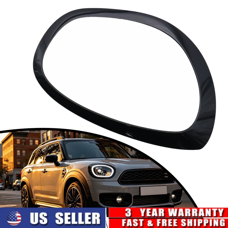 Gloss Black Headlight Trim Ring Right Fit Mini Cooper Countryman F60 17 18 19-21