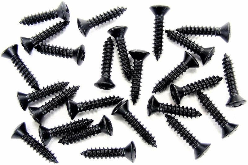 #8 x 3/4″ Long Phillips Oval Head Black Trim Screws #8 Head (Qty-25) #2023BB