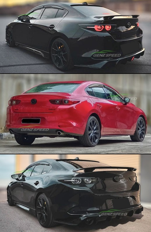 For 2019-2025 Mazda 3 Sedan JDM Mugen Style Window Visors Rain Guards Deflectors gallery