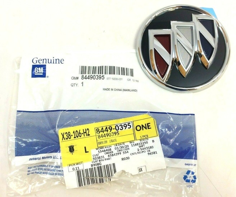2018-2020 Buick Enclave liftgate hatch red white blue Trishield Emblem Badge OEM