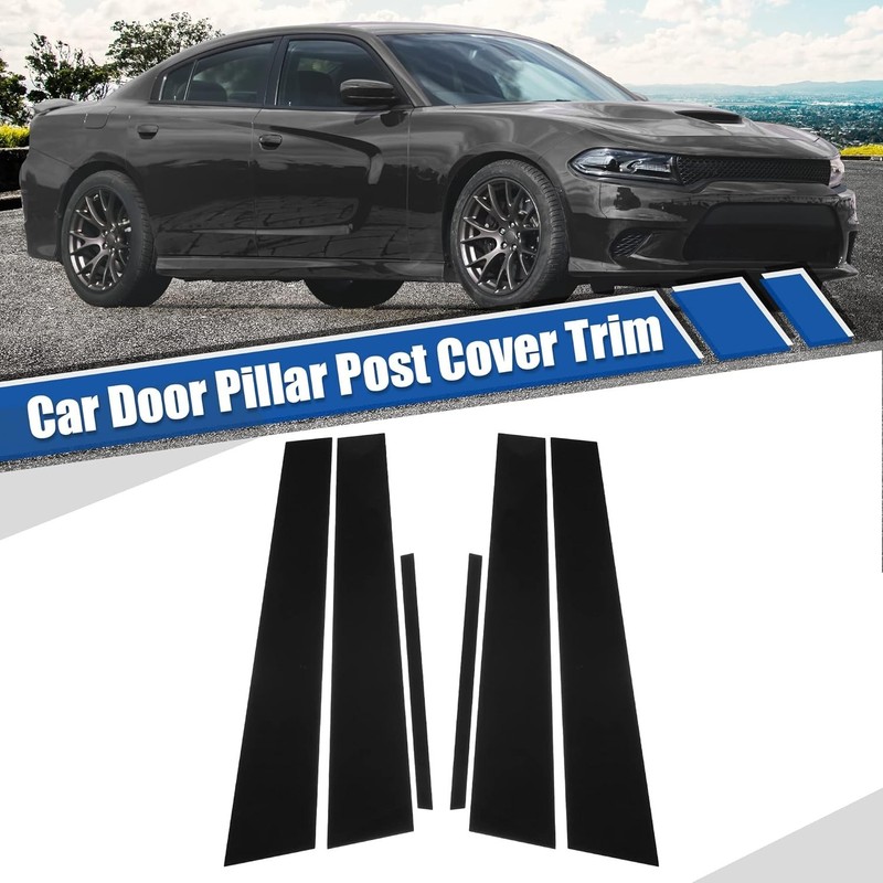 Durable Glossy Black Window Trim for Dodge Charger 2011-2021 | Vehicle Specific gallery
