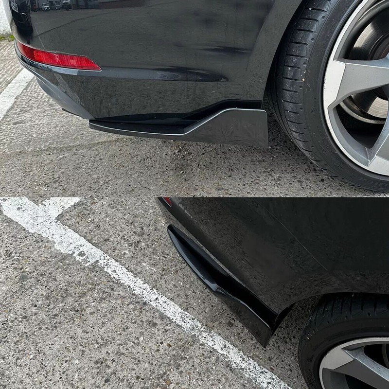 2Pcs Rear Bumper Diffuser Splitter Canards US Glossy Black gallery