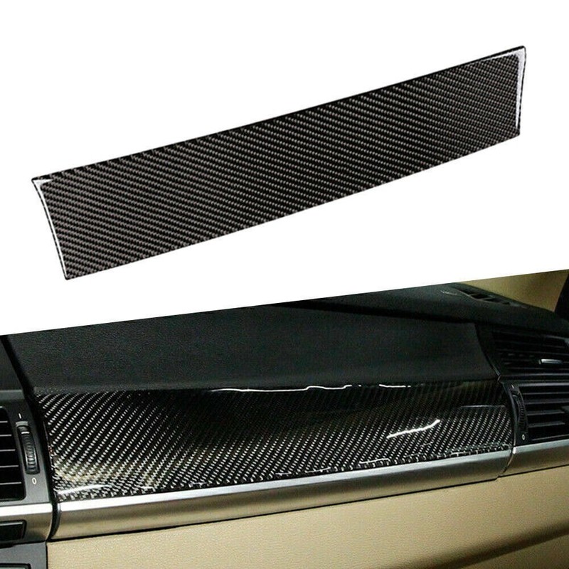 For BMW X5 E70 X6 E71 2008-2013 2009 10 Carbon Fiber Dashboard Panel Cover Trim