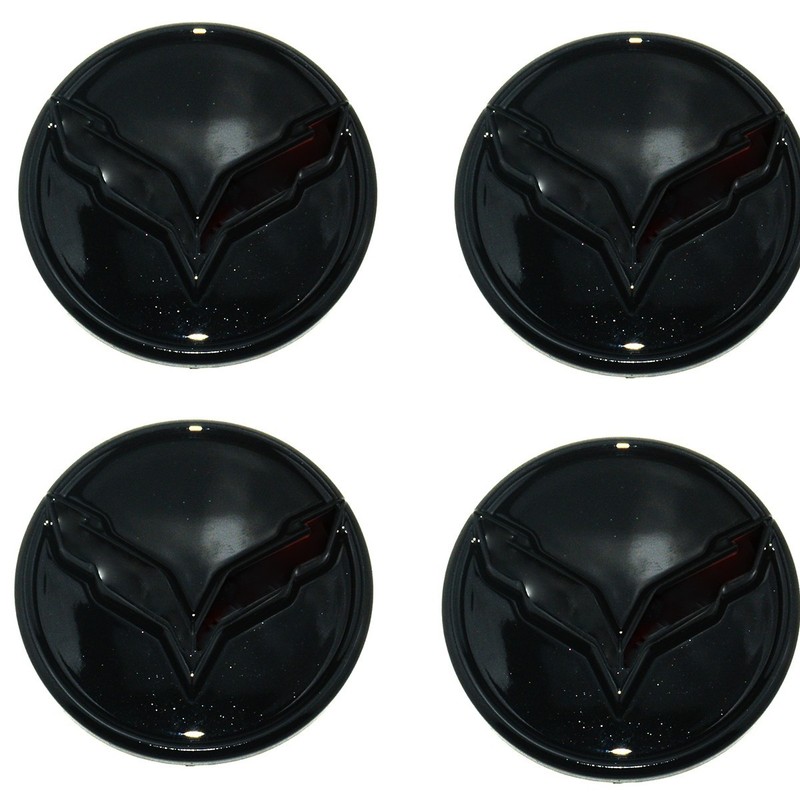 4Pc Black Wheel Center Cap Fits 2014-2019 C7 23217059 68mm 2.7″