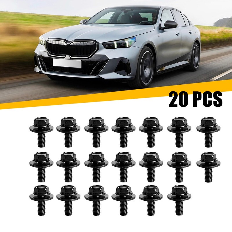 Body Bolts- M6-1.0 x 16mm Long- 10mm Hex- 17mm Washer- 20 bolts
