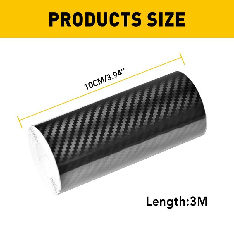 10cm Door Carbon Fiber Sticker Body Anti Scratch Protector Sill Scuff CoverStrip gallery