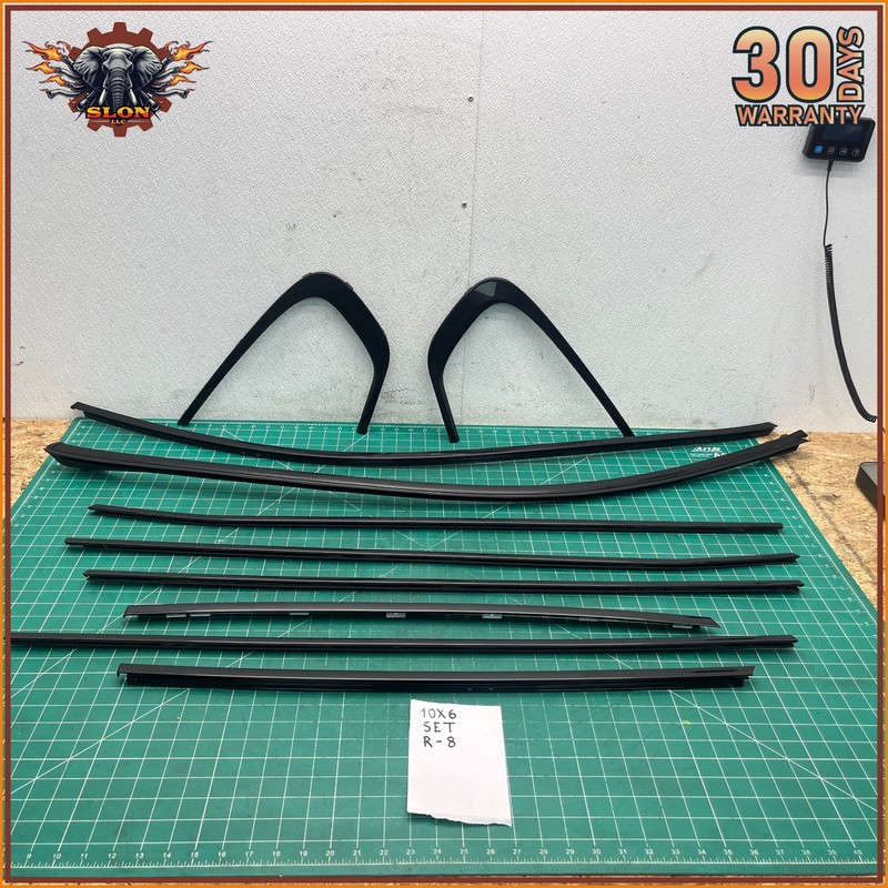 08-14 BMW E71 X6 FRONT & REAR SIDE WINDOW TRIM & WEATHERSTRIP SEAL SET OEM