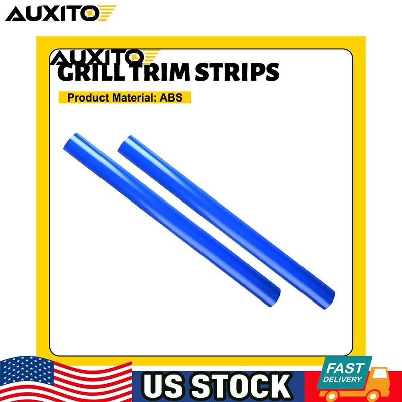 For BMW 1/2/3/4 Series F20 F30 2X Car Front V Brace Grill Trim Strips Cover Blue