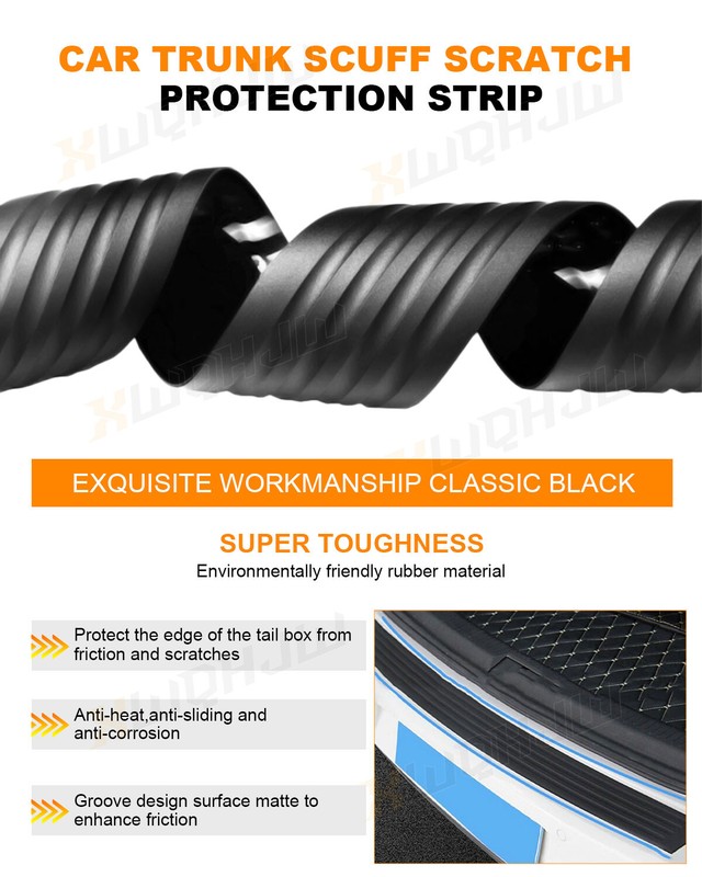 Fit for Toyota 4Runner 2010-2020 Rear Bumper Guard Rubber Protector Kit gallery