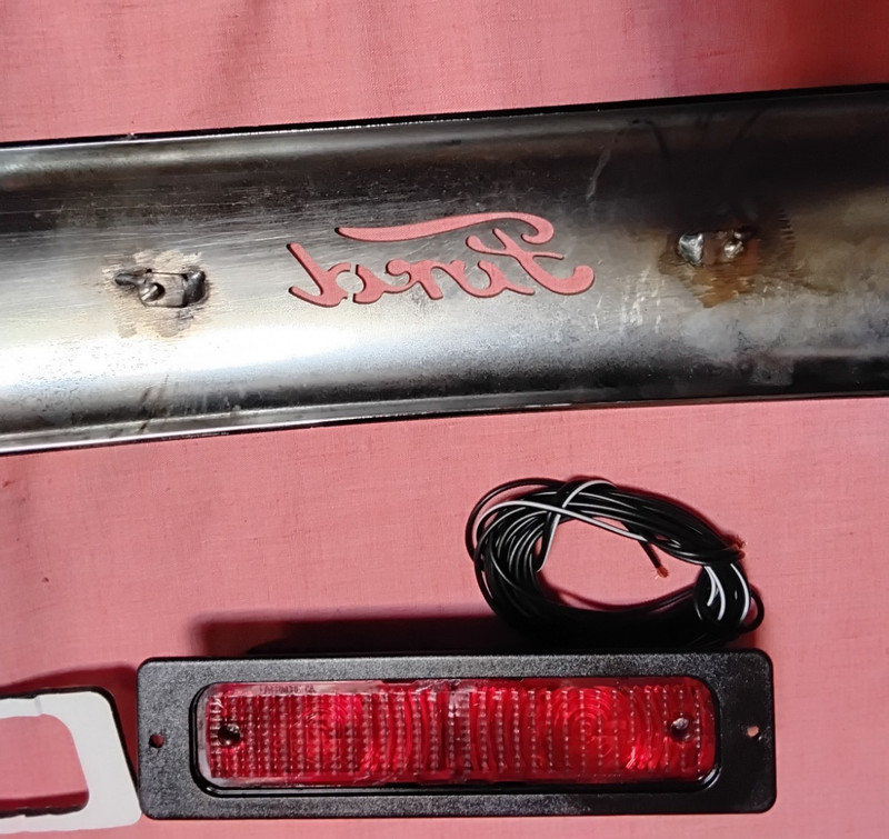 Ford 1940 Car, 1940 - 41 Pickup Bumper w/3rd Brake Light Non Chrome 01A-17757-FL gallery
