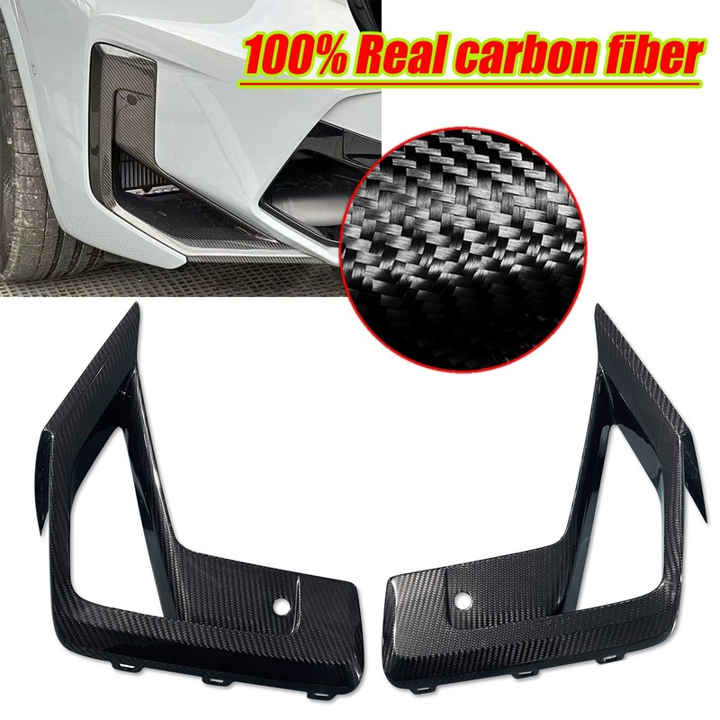 Front Fog Light Lamp Cover Trim For BMW X3M F97 X4M F98 19-23 Real Carbon Fiber
