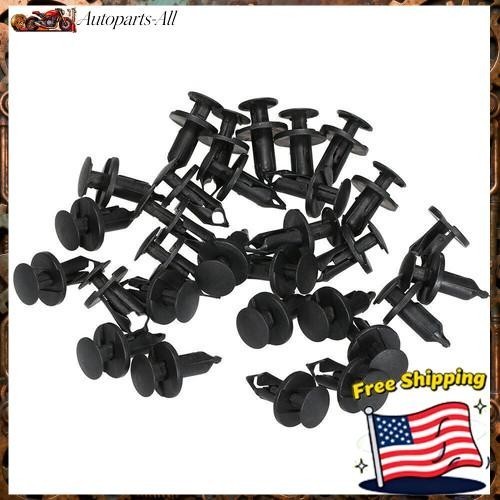 💥120PCS 8mm Bumper Clips Retainer Auto Car Plastic Rivets Fastener Fender Push