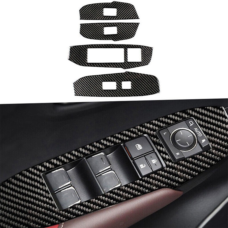 Carbon Fiber Car Window Control Switch Panel Cover For 14-21 Lexus NX 200t 300h