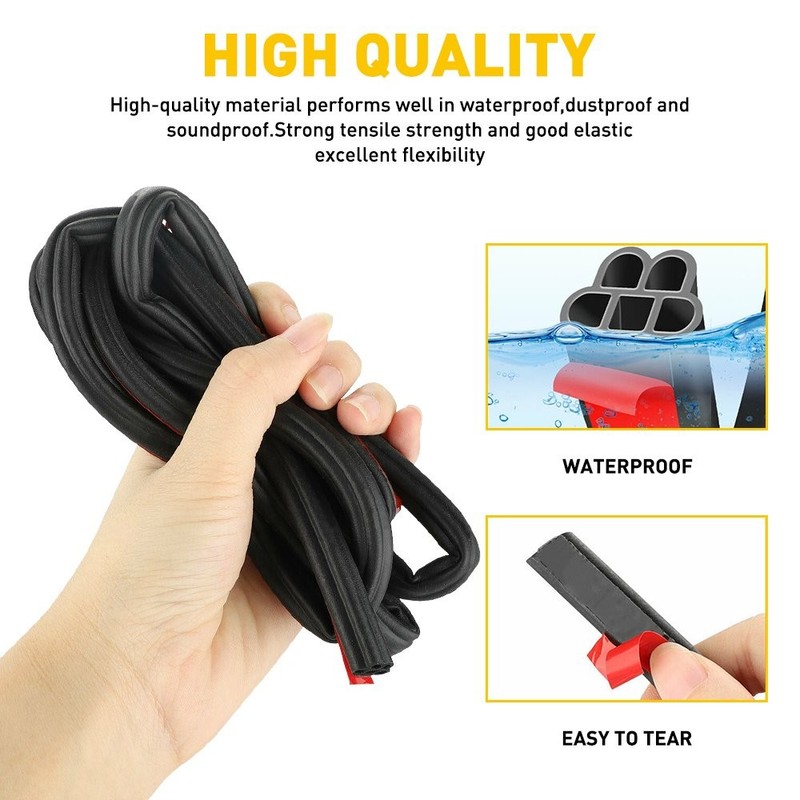 Double Layer Rubber Seal Car Strip Weather Door Window Lock Trunk Hood Edge Trim gallery