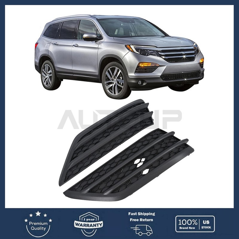For 2016 2017 2018 Honda Pilot LX EX EX-L Left&Right Side Fog Lights Black Cover
