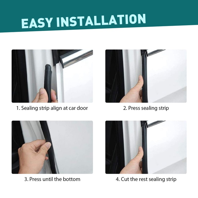 Auto Lock Seal Weather Strip Door Window Lock Trunk Hood Edge Trim 19.6ft Rubber gallery