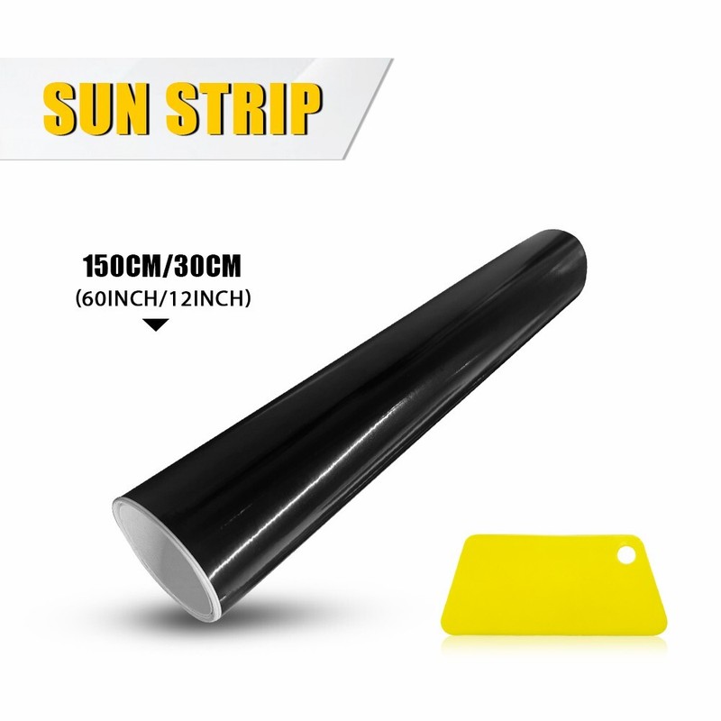 Car Window Sun Visor Strip Tint Film Front UV Shade Windshield DIY Decal Banner