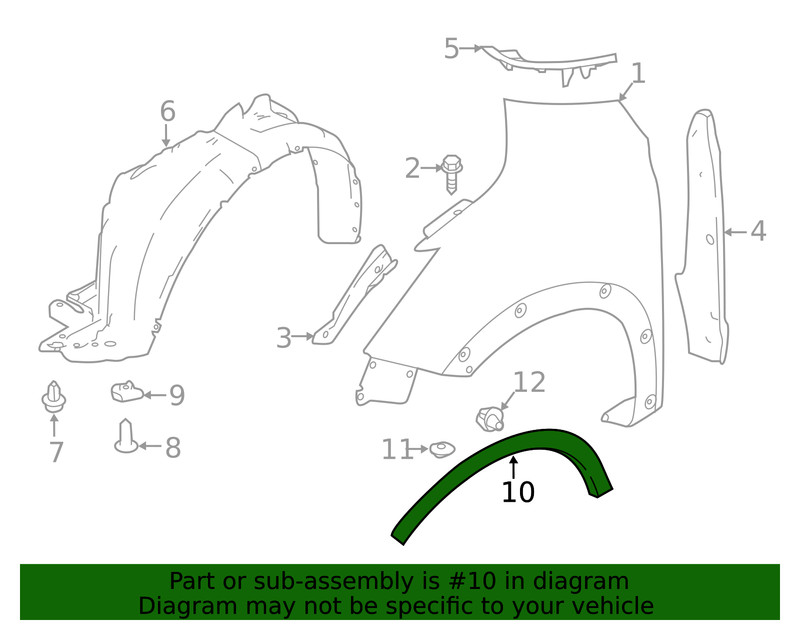 Genuine Nissan Wheel Opening Molding 63810-5RY0A gallery
