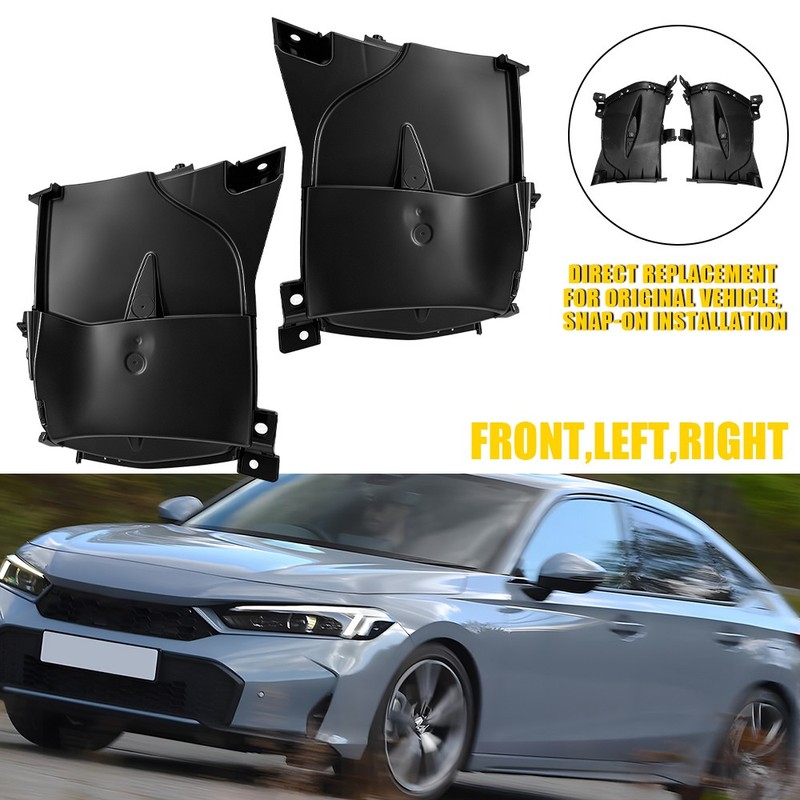 Black Bumper Duct Assembly Front Drive Passenger Side Fit For 25-26 Honda Civic