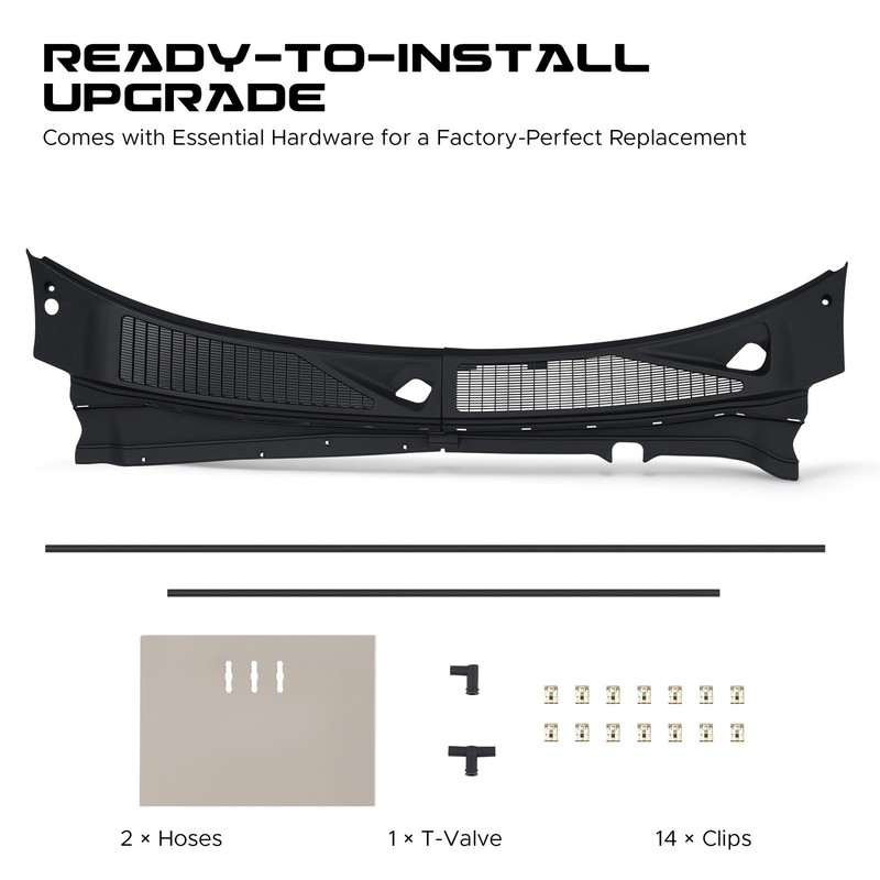 VRC For Ford 2007-2010 F250 F350 Windshield Wiper Vent Cowl Screen Grille Panel gallery