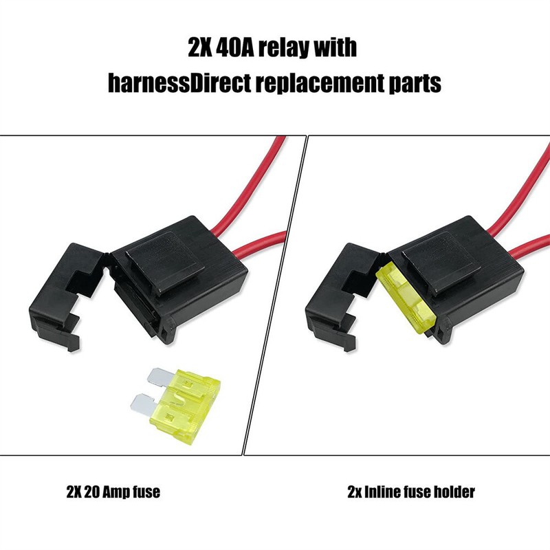 185/175 Car Dual Electric Fan Relay Wiring Harness Thermostat Sensor 40 AMP Kit gallery