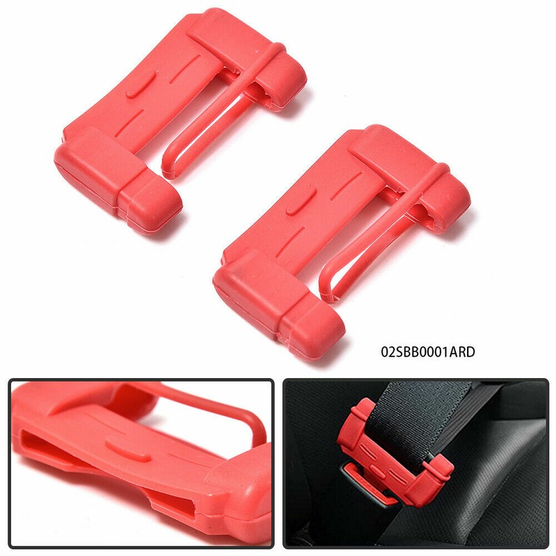 2pc Car SUV Seat Belt Buckle Clip Silicone Anti-Scratch Cover Safety Accessories