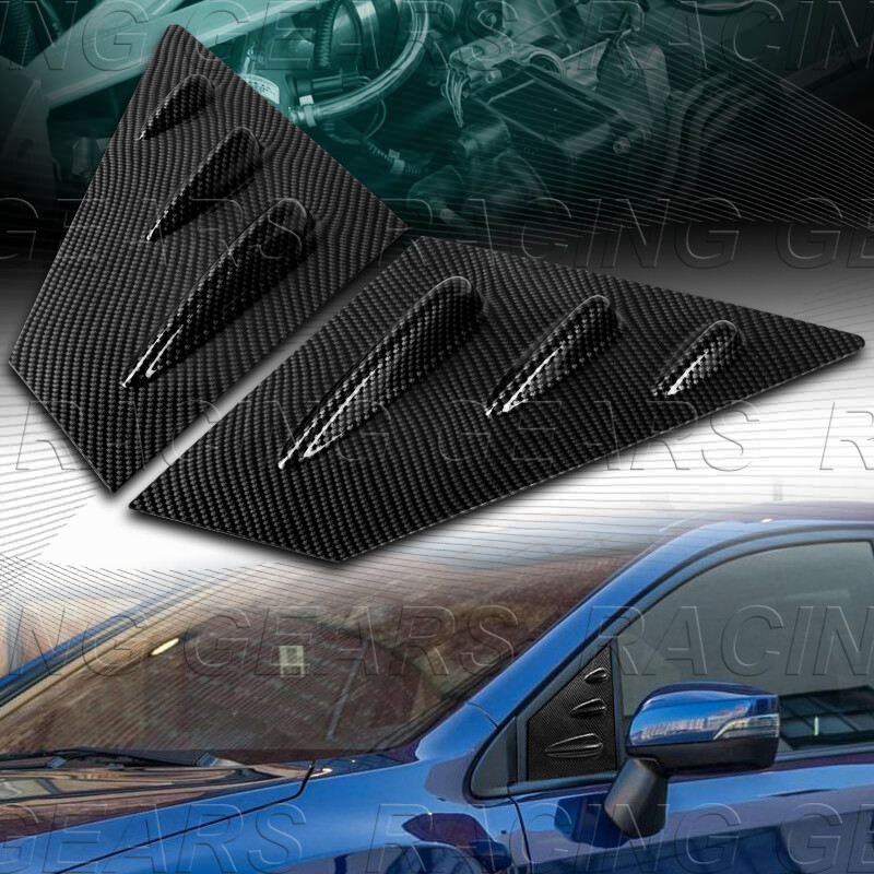 CARBON LOOK SIDE WINDOW LOUVERS SCOOP COVER VENT FIT 15-21 SUBARU WRX STI SEDAN