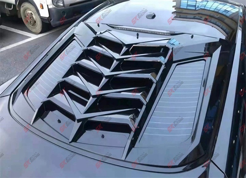 Glossy/Matte Black Rear Window Louver Cover Trim Fits Ford Mustang Coupe 2015-23 gallery