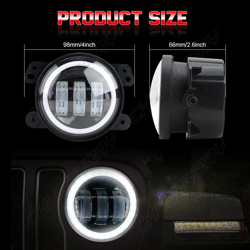 4" Inch LED Halo Fog Light Angel Eyes DRL Lamp For Chrysler PT Cruiser 2006~2010 gallery
