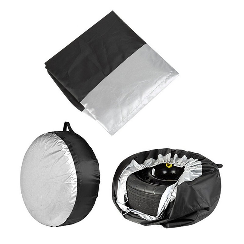 80*47cm Car Spare Tire Storage Cover Waterproof SUV Black Protector Wheel Cover gallery