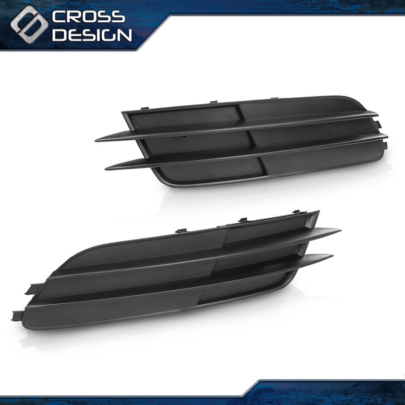 Fit For Audi A6 2012-2015 Left & Right Front Bumper Fog Light Cover Set