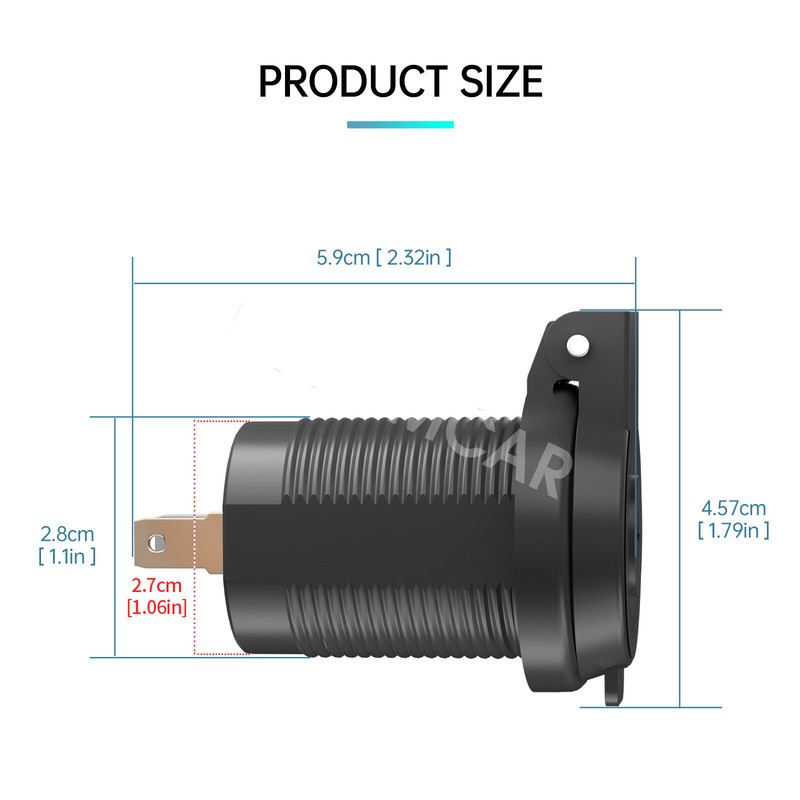12V/24V USB PD Car Phone Charger Cigerette Lighter Socket Adapter Charging Plug gallery