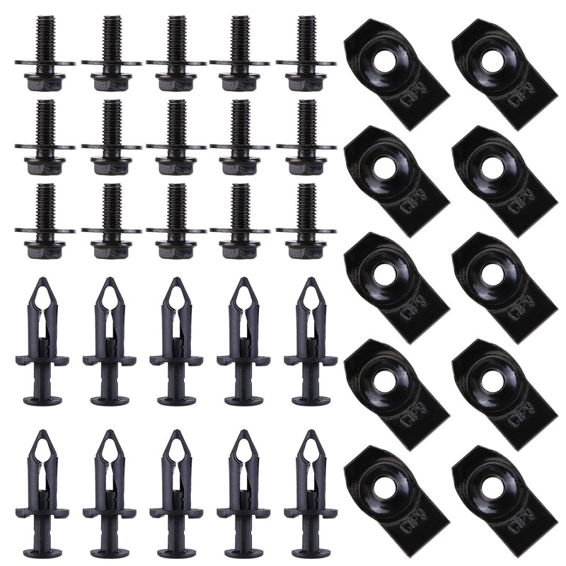 35PCS For Mercedes-Benz Engine Under Cover Splash Shield M6 Bolts U-nut Clips gallery