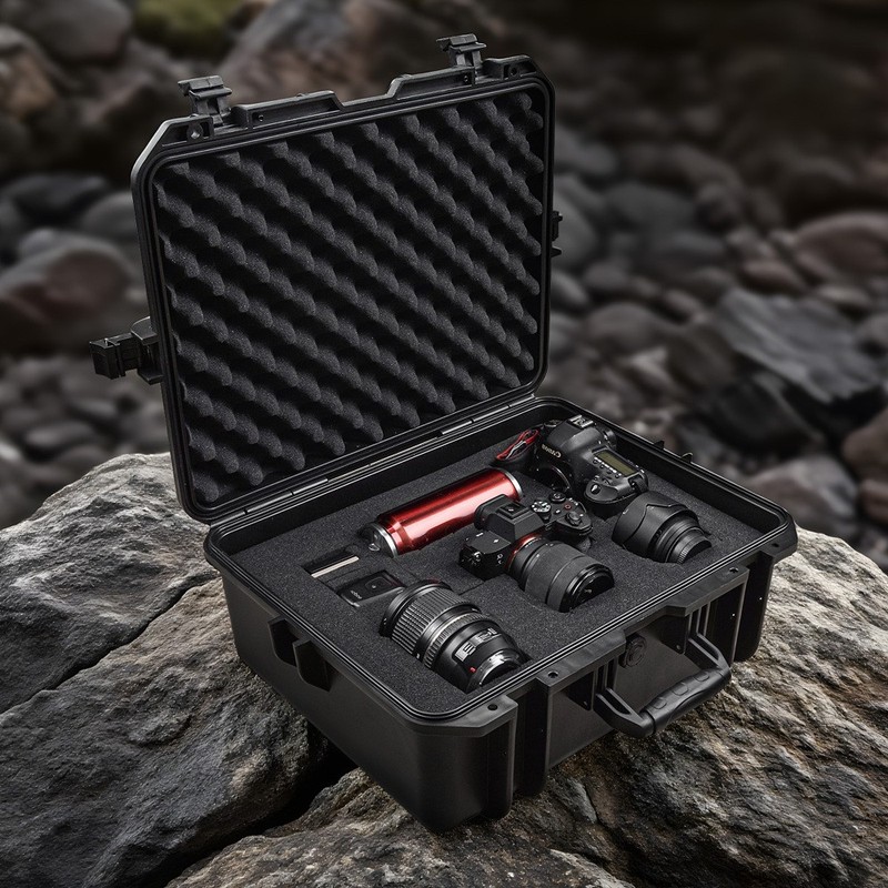 Tool Box Multi-Purpose Hard Case Camera Box W/ Customizable Foam IP66 Waterproof