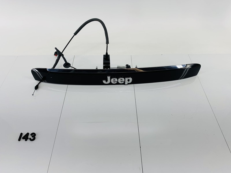 13-17 JEEP COMPASS REAR BACK DOOR LIFTGATE LICENSE PLATE COVER MOLDING BLACK OEM