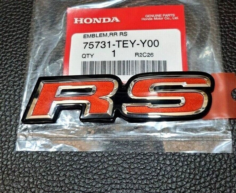 Genuine Parts RS HONDA LOGO EMBLEM BADGE REAR FOR HONDA CIVIC FC FK JAZZ 2015-20 gallery