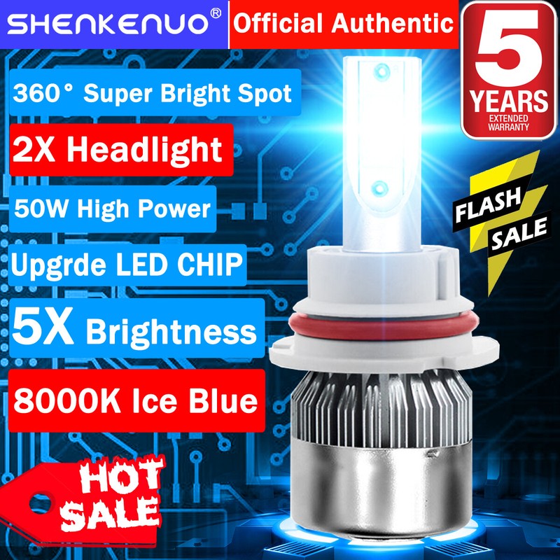 FOR FORD Ranger 1990-2011 HB5 8000K Bright Hi&Low LED Headlight Headlamp