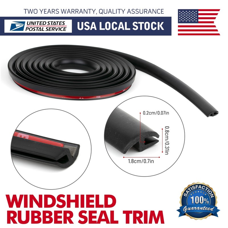 For Cadillac Models Car Windshield Weather Seal Rubber Trim Molding Cover 10Feet