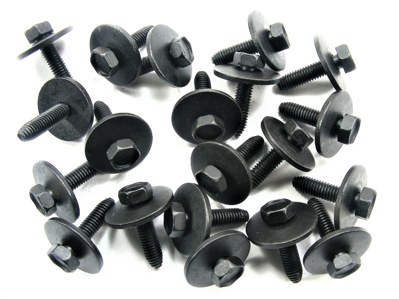 DODGE TRUCK Body Bolts- M6-1.0 x 25mm Long- 10mm Hex- 24mm Washer- 20 bolts #163