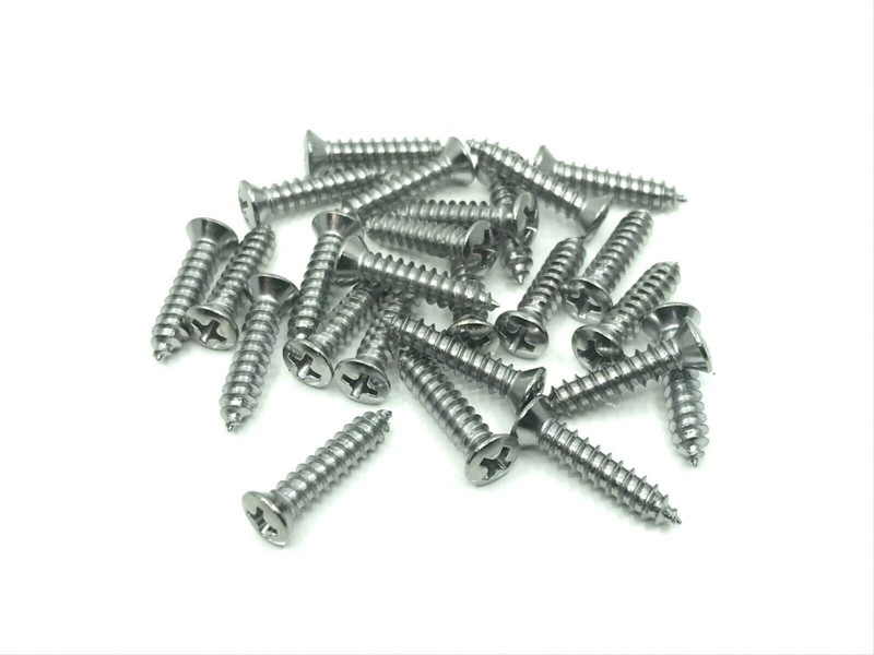 25pcs #8×3/4 w/#6 phillips oval head chrome interior automotive trim screws GM