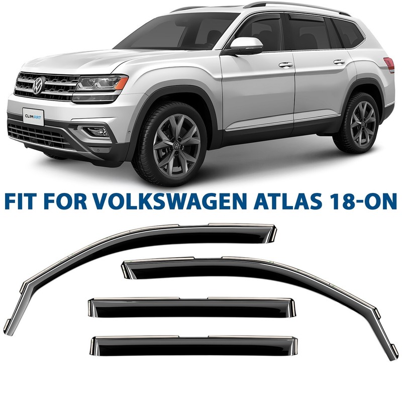 Side Window Deflectors Rain Guards for 2018-2024 Volkswagen (VW) Atlas