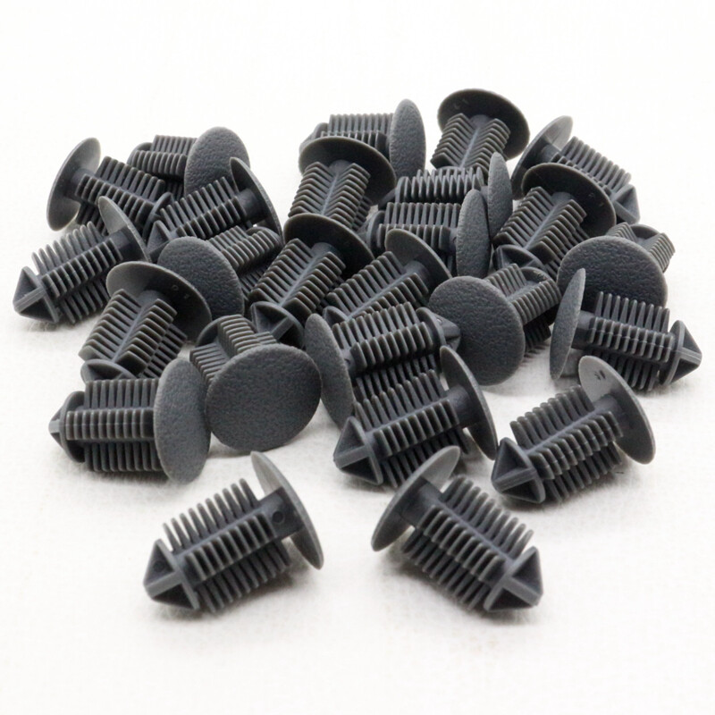 25Pcs Gray Nylon Trim Panel Molding Clips Retainer Rivet Fits Renault 7703077107