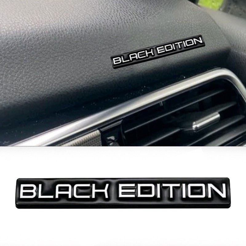 Black Edition Logo Trunk Decal Emblem Badge Car Interior Sticker Car Accessories gallery
