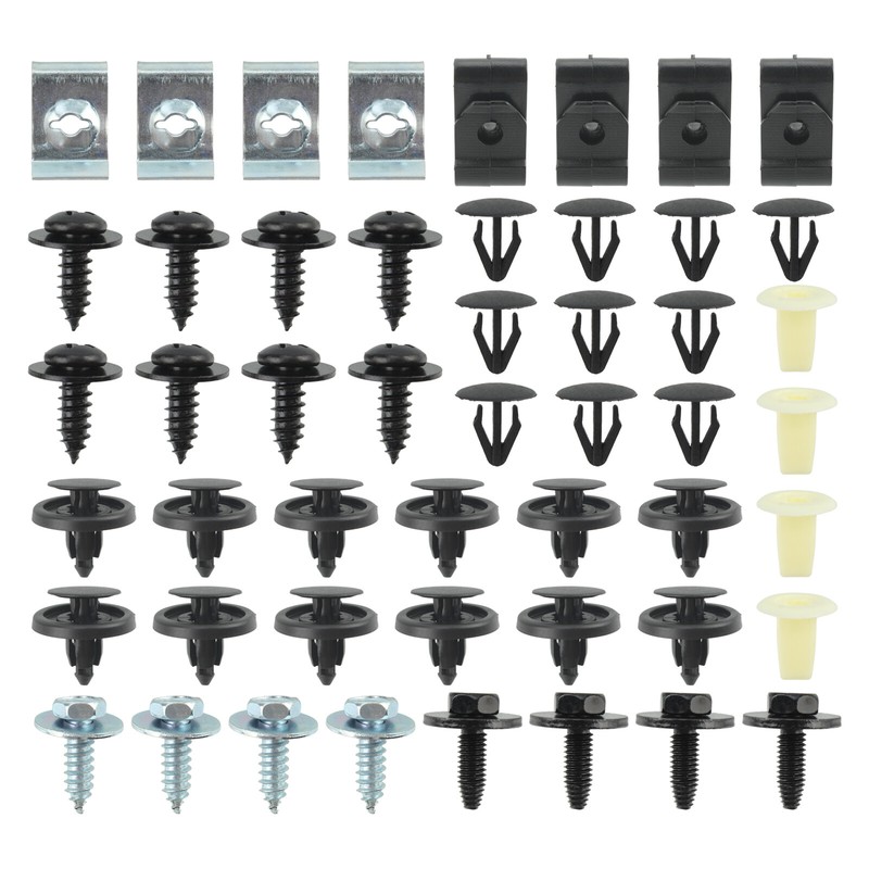 50pcs/Set Car Engine Splash Shield Body Bolts Screw Nut Fender Bumper Clip Rivet gallery