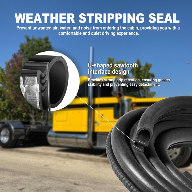 R60-6001-650 Door Rubber Weatherstrip Seal for 1986-2007 Peterbilt 359 377 379 gallery