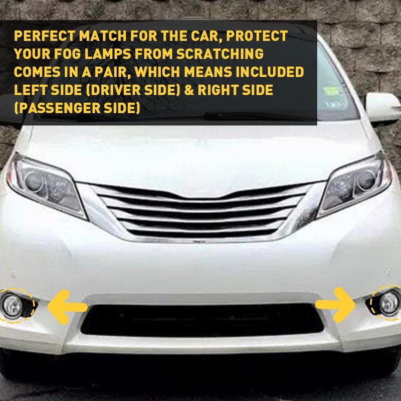 Fog Lamp Cover Left Right Side For 2011-2017 Toyota Sienna SE Car Replace Parts gallery