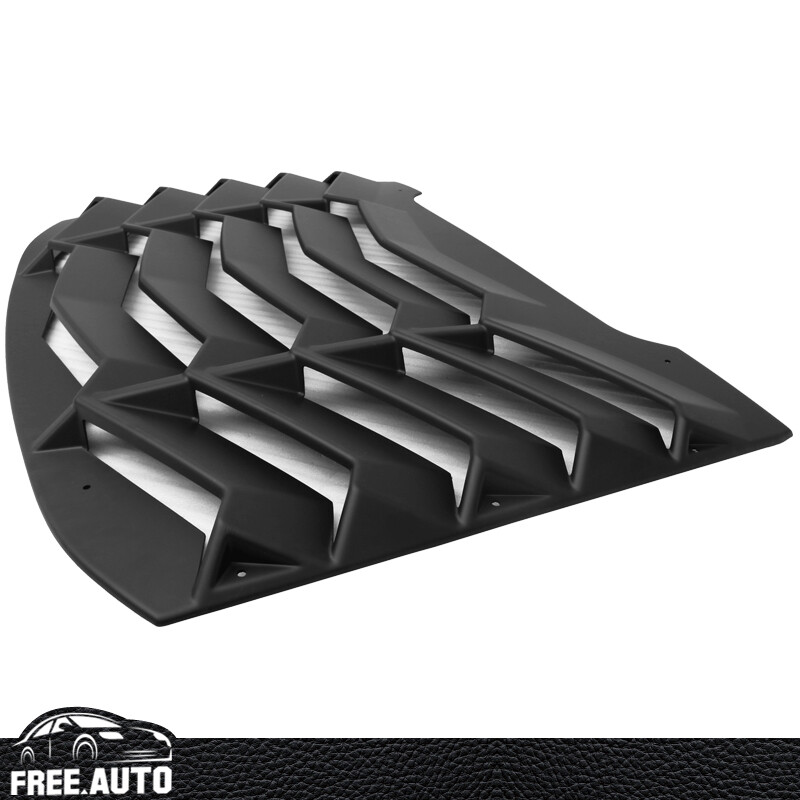 Rear Window Louvers Fits 16-19 Chevy Cruze Cover Sun Shade Unpainted Black ABS gallery