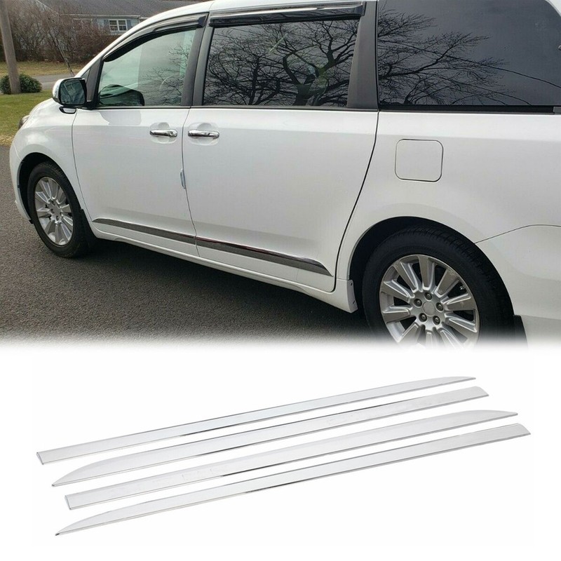 Outside Door Body Side ABS Molding Chrome Trim Cover For Toyota SIENNA 2011-2020